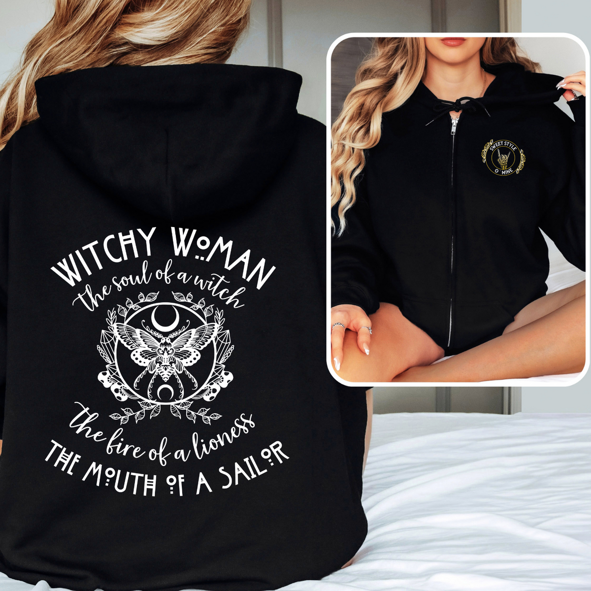 Witchy Woman Zip Hoodie