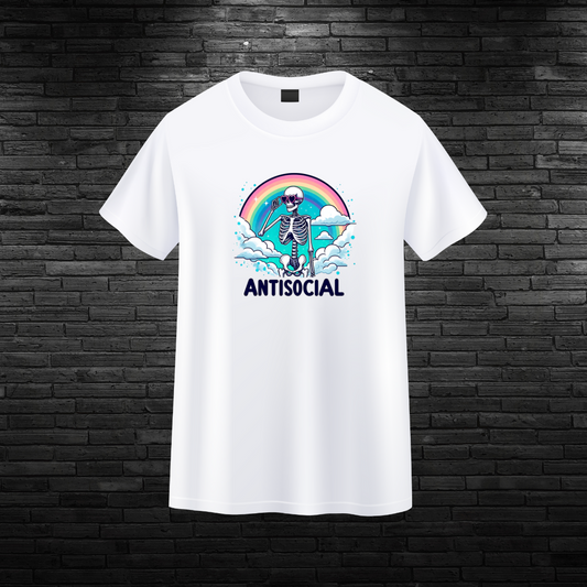 Anti Social White Tee